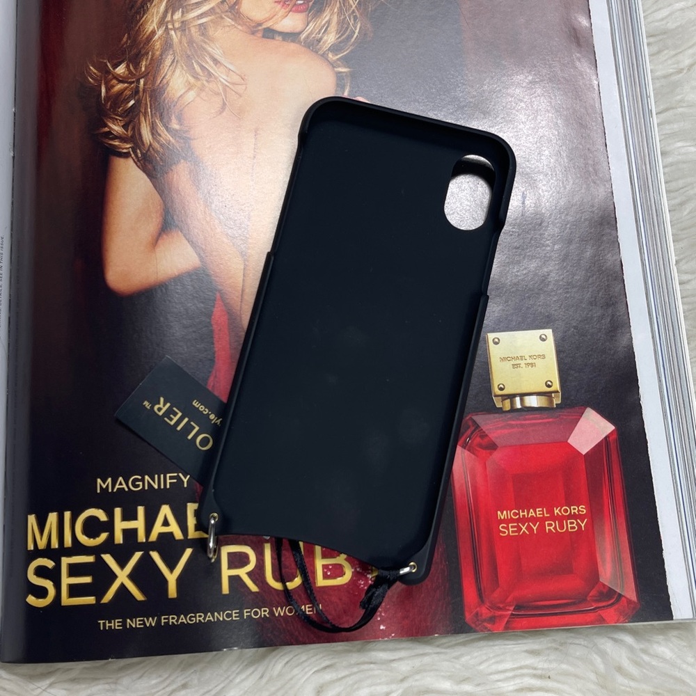 New Bandolier Black Pebbled Leather iPhone X/Xs Phone Case - Picture 3 of 6
